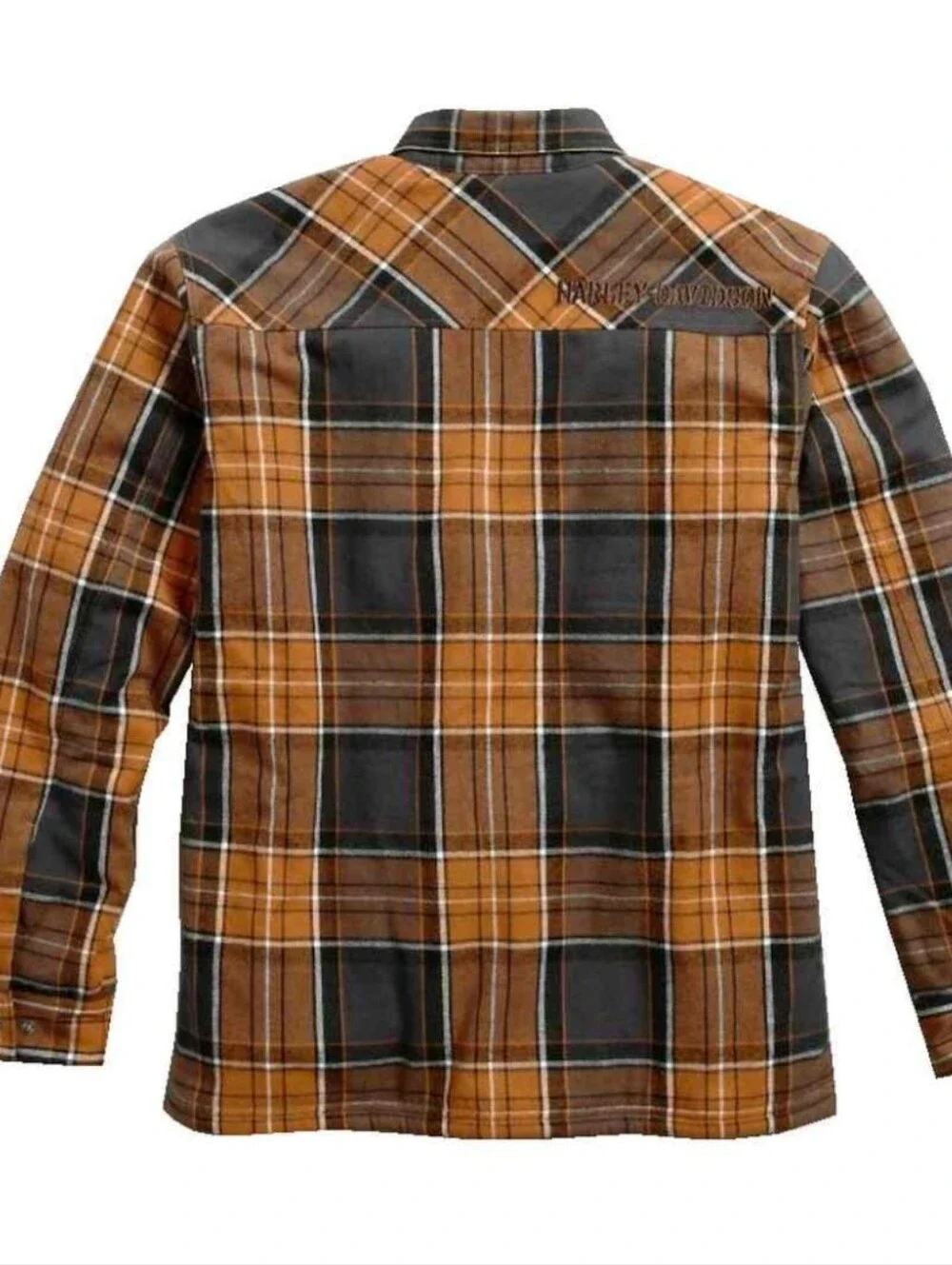 Harley-Davidson Sherpa Lined Plaid Shacket Jacket Handwarmer Pockets Heavyweight